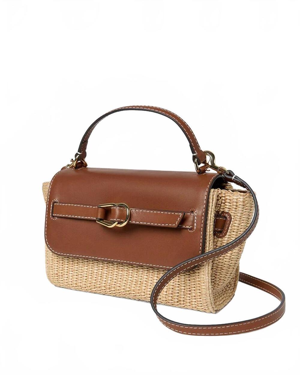 NEW LOEFFLER RANDALL women's alexei loop belt crossbody bag in natural